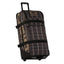 OGIO Trucker Gear Bag in Plaidley black and tan plaid, three-quarter view