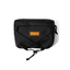 Restrap Food Pouch Small in all Black with black cross-laced cord, front view