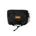 Restrap Food Pouch Small in all Black with black cross-laced cord, front view