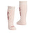 Pair of XTM Heater Babies thick Merino socks in Soft Pink with burgundy HEATER lettering