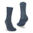 Pair of XTM Kids Heater thick Merino socks in Ocean slate blue with navy lettering