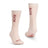 Pair of XTM Kids Heater thick Merino socks in Soft Pink with burgundy HEATER lettering