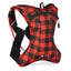 USWE Outlander XC 2L in Flannel Red/Black check, angled front view with drink tube