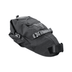 Black Topeak Backloader 6 L seat bag, angled view with reflective bungee cord