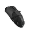 Topeak Backloader X seat bag in black, angled view with compression straps fastened