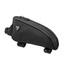 Topeak TopLoader top tube bag in Black, three-quarter view with straps