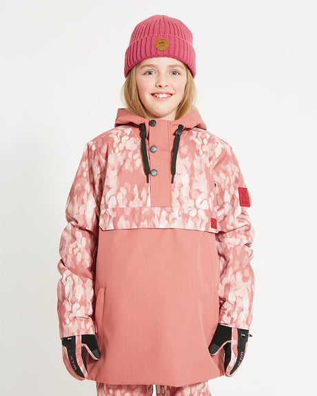 XTM Kids Riley Ski Jacket Anorak - Dusty Pink Soft Camo