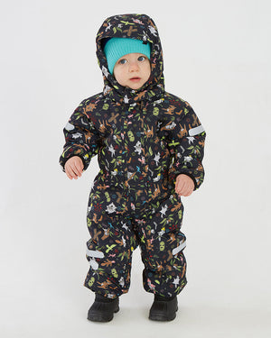 XTM Kids Papoose One-Piece Snow Suit Blue Dino