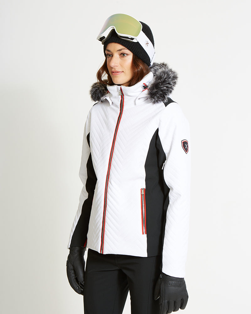 XTM Womens Chamonix II Waterproof Snow Jacket - White