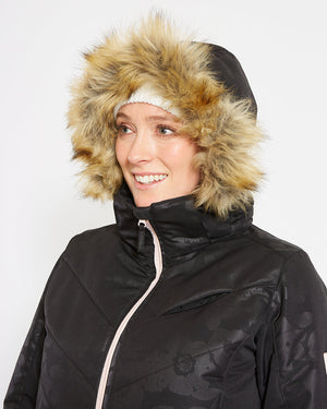 XTM Womens Thea Snow Jacket - Black Botanica