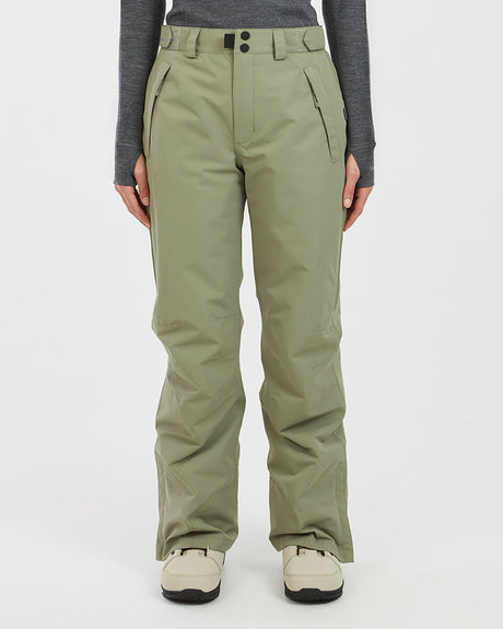 Front view of the XTM Smooch women's ski pants in Light Khaki