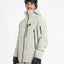XTM Paradigm men's ski jacket in Stone Grey, three-quarter front view with the collar zipped up