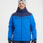 XTM Quantum men's snow jacket in Marine Blue with navy shoulders, front view