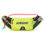 Crazy Yellow Zulo 2L hip pack, straight-on view with grey side straps and blue bite valve