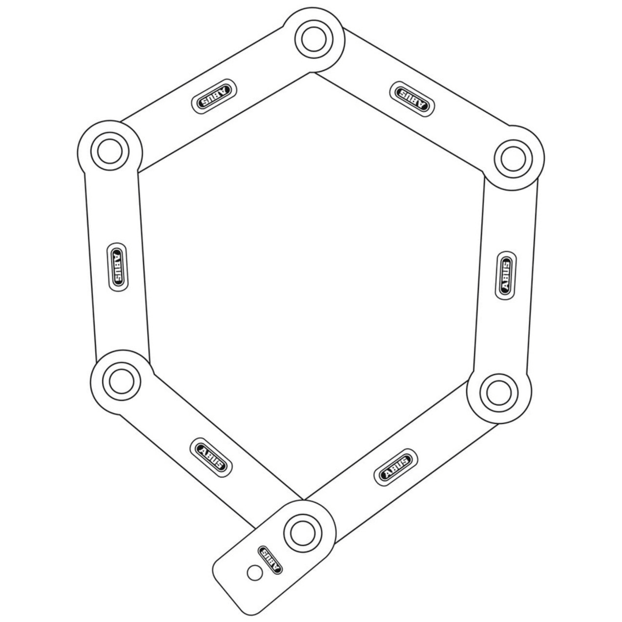 Abus Bicycle Lock U-Grip Bordo 5700C Combo - 80CM SH AX87791