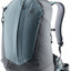 Deuter AC Lite 15 SL women's daypack in Shale Graphite, front three-quarter view with central front zip