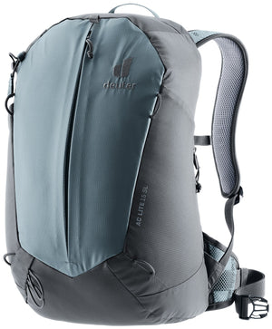 Deuter AC Lite 15 SL women's daypack in Shale Graphite, front three-quarter view with central front zip