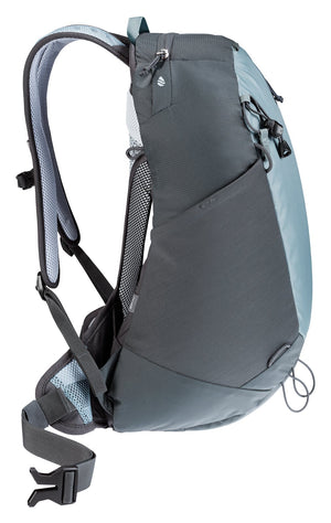 Side profile of the Deuter AC Lite 15 SL in Shale Graphite showing the gap behind the mesh back