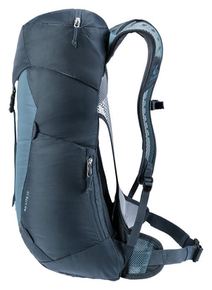Deuter AC Lite 16 in Atlantic Ink, front three-quarter view with shoulder strap and side pocket