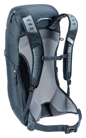 Deuter AC Lite 16 in Atlantic Ink, rear three-quarter view of the ventilated back system