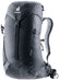 Deuter AC Lite 16 hiking daypack in Black, front view with lid and centre compression strap