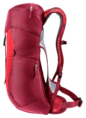 Deuter AC Lite 16 in Cherry Masala, front three-quarter view with side pocket zip