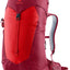 Deuter AC Lite 24 in Cherry Masala, bright red front panel with darker red body