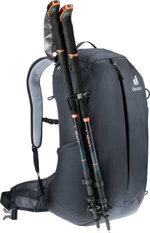 Deuter AC Lite 25 EL carrying folded trekking poles on the pole attachment