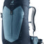 Deuter AC Lite 30 in Atlantic Ink, navy hiking backpack with a slate blue front panel