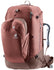 Deuter Access Pro 60 SL in Caspia Raisin, rust-red travel pack with daypack attached