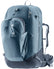 Deuter Access Pro 65 in Atlantic Ink, blue-grey travel pack with the daypack attached