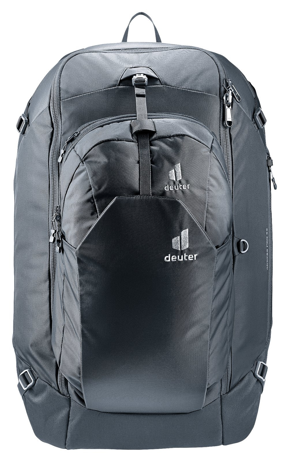 Deuter Access Pro 65 in Black with the daypack removed, front panel and front pocket