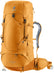 Deuter Aircontact Lite 50 + 10 in Amber Maple, bright orange trekking pack, front three-quarter view