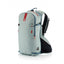 Arva Tour 25 ski touring backpack in Ice Blue, front three-quarter view with red zip pulls and side mesh pocket