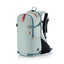 Arva Tour 32 ski touring backpack in Ice Blue, front three-quarter view with red zip pulls and side mesh pocket