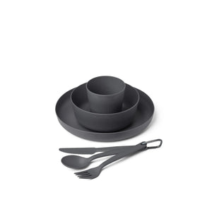 Sea to Summit Dinnerware Set Charcoal Camp Dinnerware Set w/ Mesh Sack - [6 Piece] 054301
