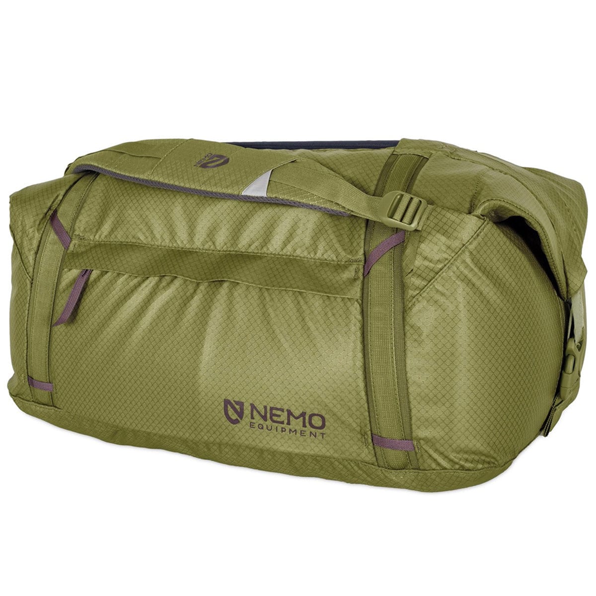 Nemo Double Haul duffel in Nova olive green, 55 L
