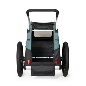 Burley Bark Ranger rear view with the rear door folded down, showing the interior