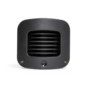Burley Frame Mounting Block front view, black slotted receiver with two green indicator dots