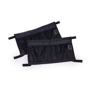 Burley Hopper Interior Organizer Kit, two black mesh-pocket dividers with Velcro straps laid flat
