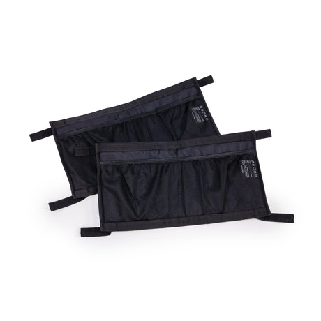 Burley Hopper Interior Organizer Kit, two black mesh-pocket dividers with Velcro straps laid flat