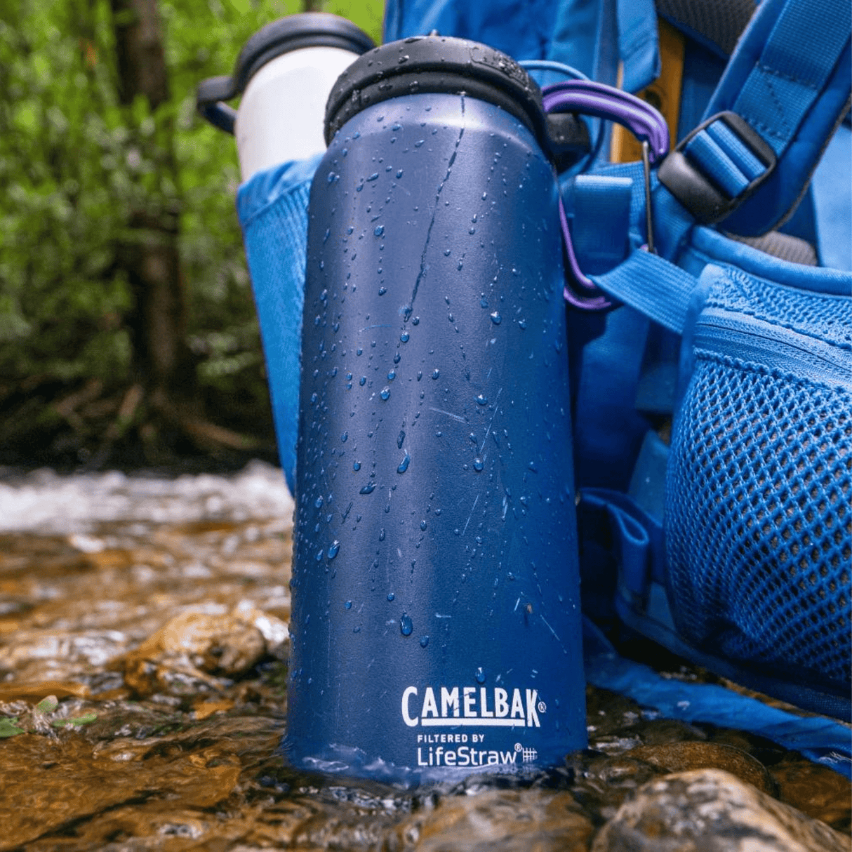 Camelbak Water Bottle Eddy+ Stainless Steel Vacuum Insulated Bottle (LifeStraw)