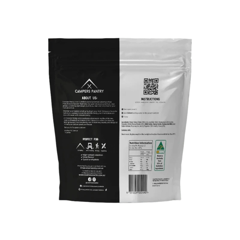 Campers Pantry Dehydrated Meals Single (90g) / Cheesy Chive Mash CHEESY CHIVE MASH CPCCM9024