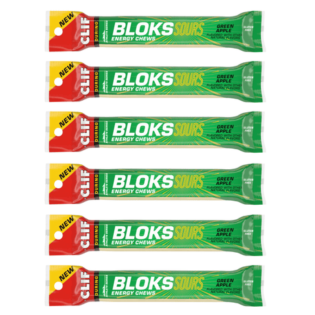 Clif Energy Chews 6 Pack / Sour Green Apple BLOKS Energy Chews CLIF596