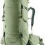 Deuter Aircontact Core 45+10 SL women's trekking pack in Grove Ivy green, front three-quarter view