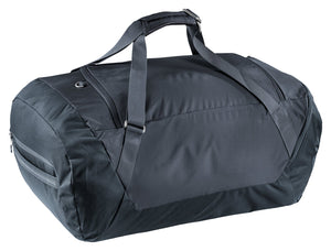 Deuter Duffel 70 rear three-quarter view showing the carrying straps