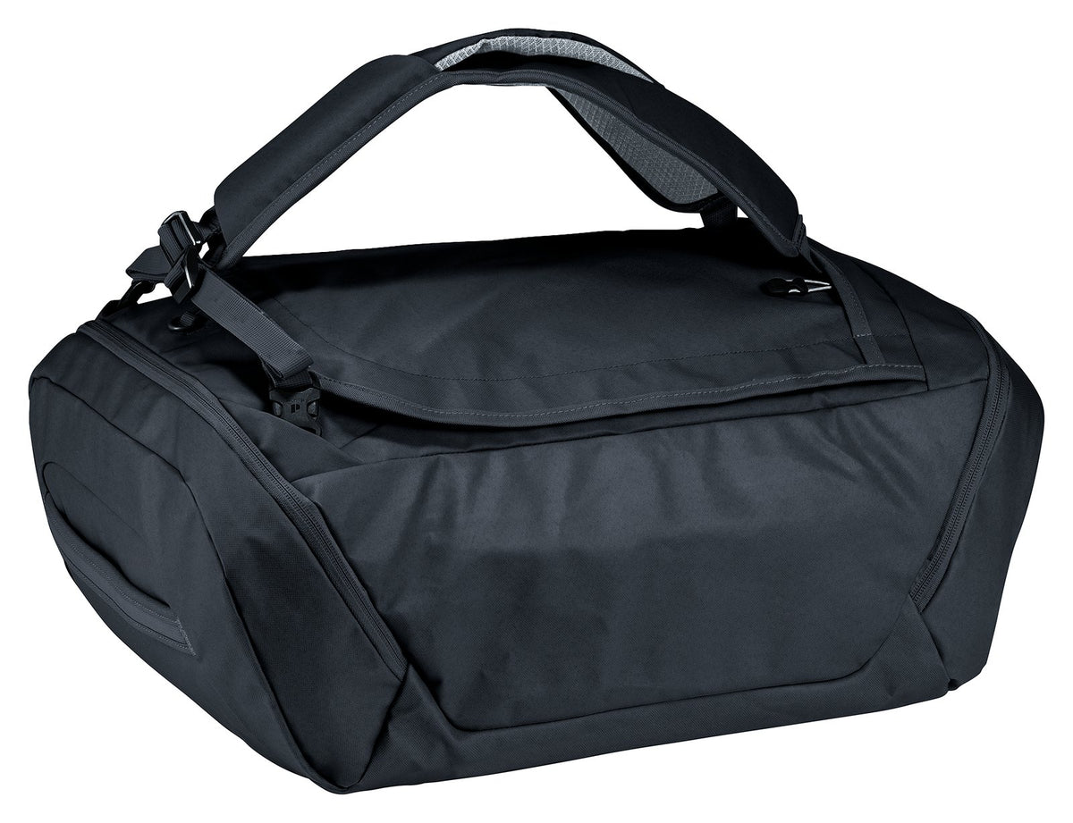 Deuter Duffel Pro 40 in Black, rear view of the TPU-coated body