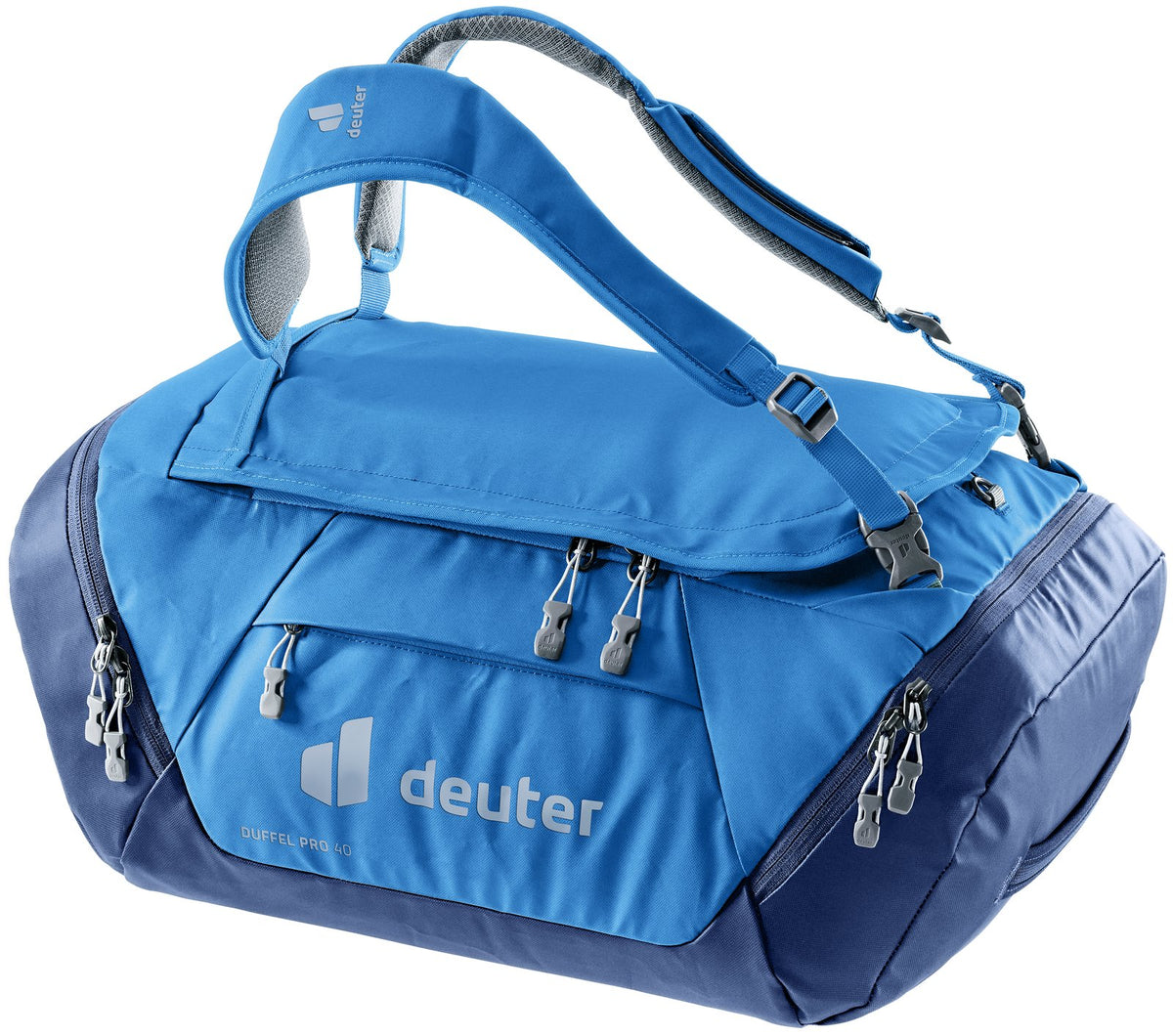 Deuter Duffel Pro 40 in Neptune Nightblue, bright blue with navy base