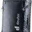 Deuter Duffel Pro Movo 90 wheeled duffel in Black, handle extended, front three-quarter view