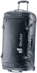 Deuter Duffel Pro Movo 90 wheeled duffel in Black, handle extended, front three-quarter view